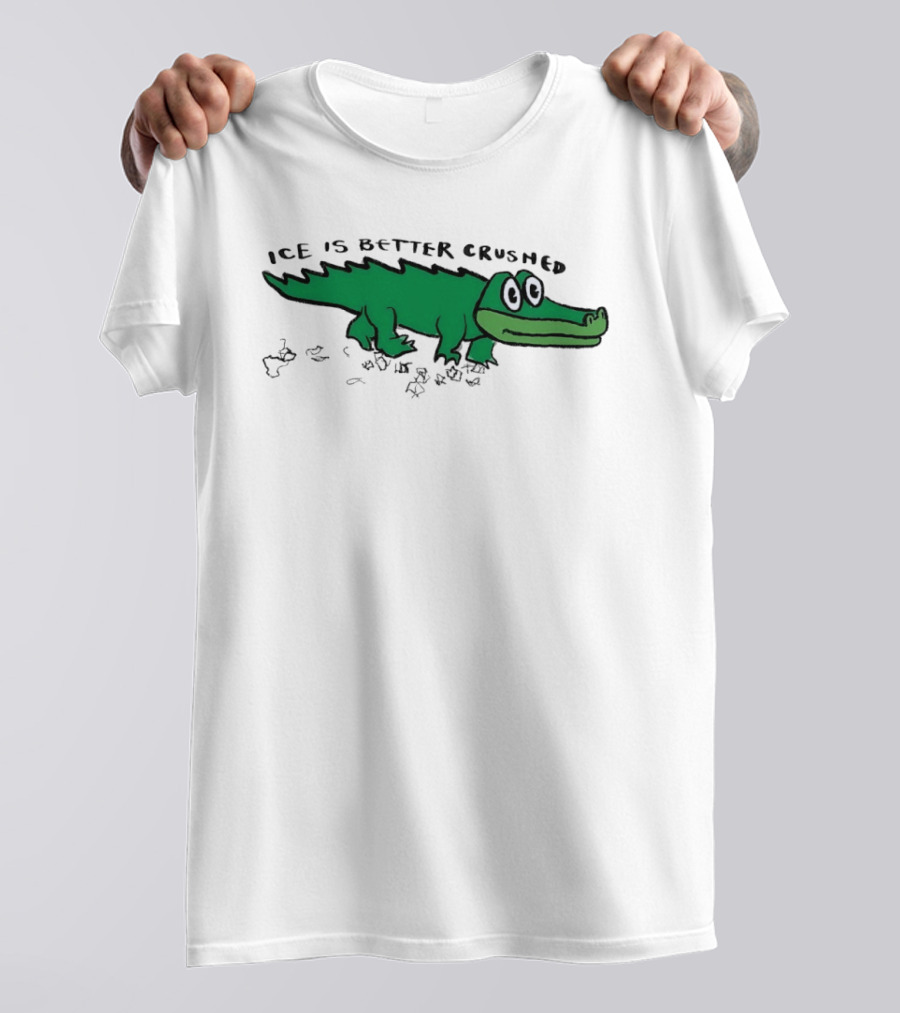 Alligator Ice Is Better Crushed Cartoon T-Shirt