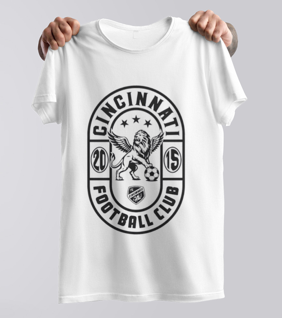 Cincinnati Football Club Winged Lion Emblem Est 2015 T-Shirt