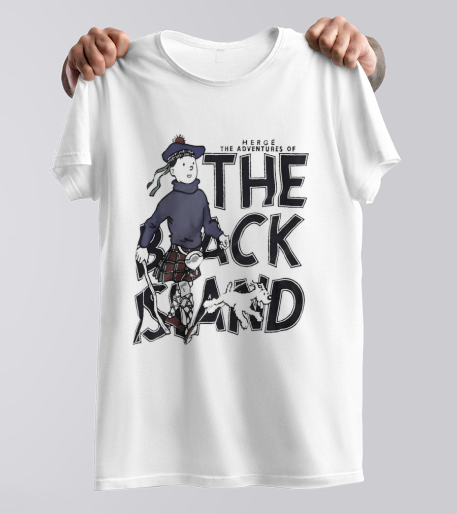 Hergé The Adventures Of Tintin The Black Island Character In Scottish Attire T-Shirt