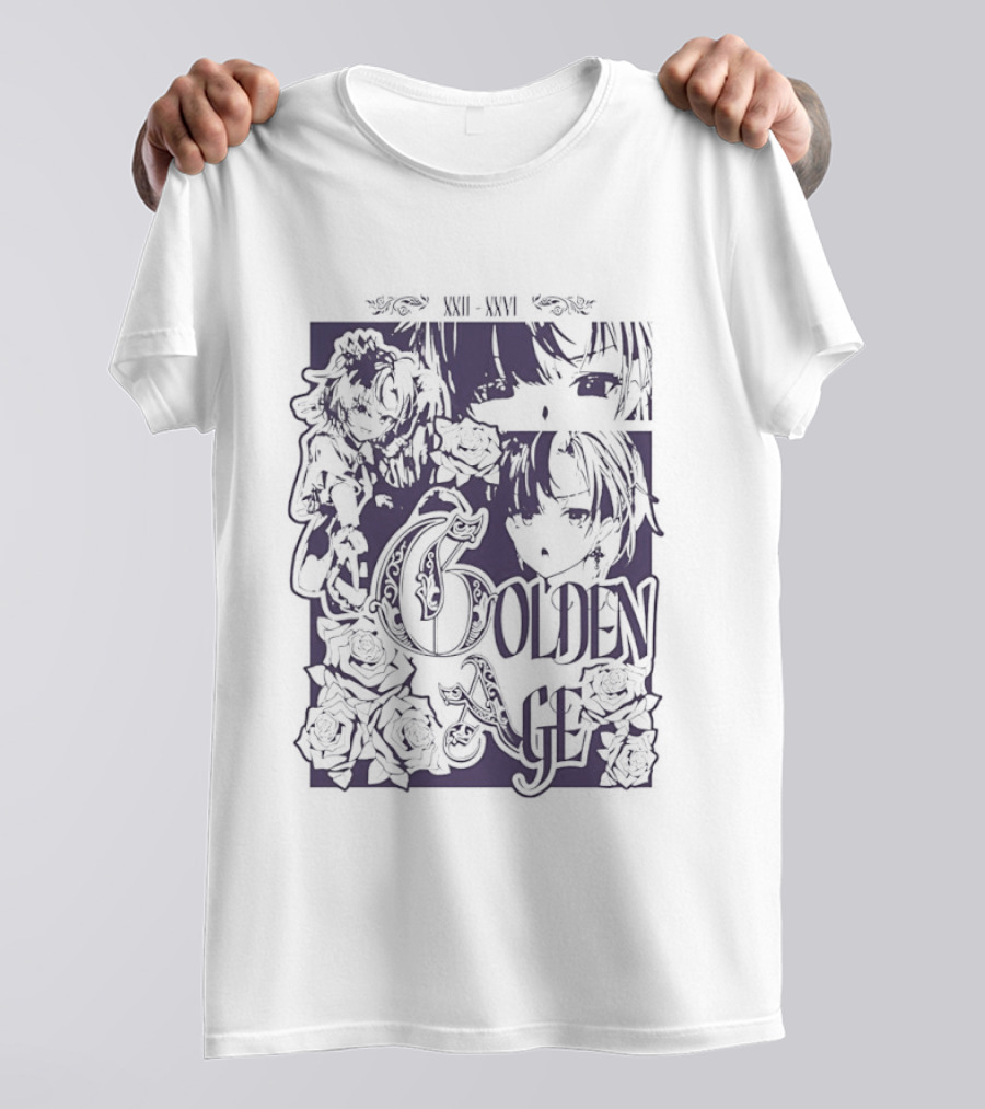 Golden Age Rin Penrose Anime Roses T-Shirt