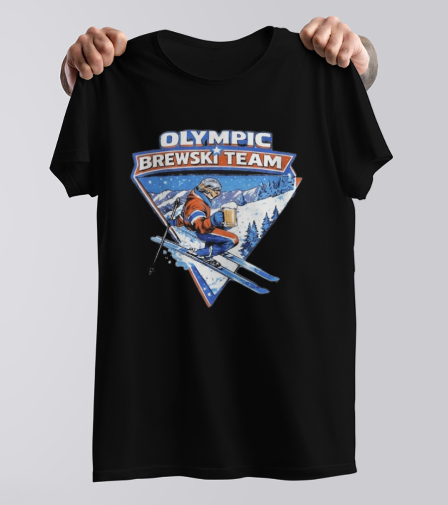 Olympic Brewski Team Skiing Snow Adventure T-Shirt
