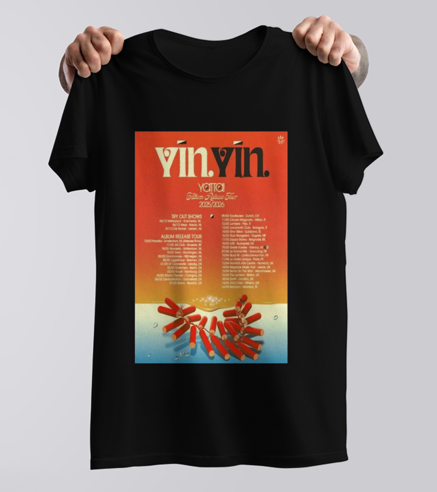 YĪN YĪN Yatta Album Release Tour 2025 2026 Europe And UK Dates T-Shirt