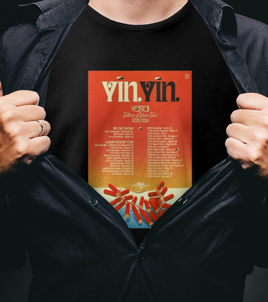 YĪN YĪN Yatta Album Release Tour 2025 2026 Europe And UK Dates T-Shirt