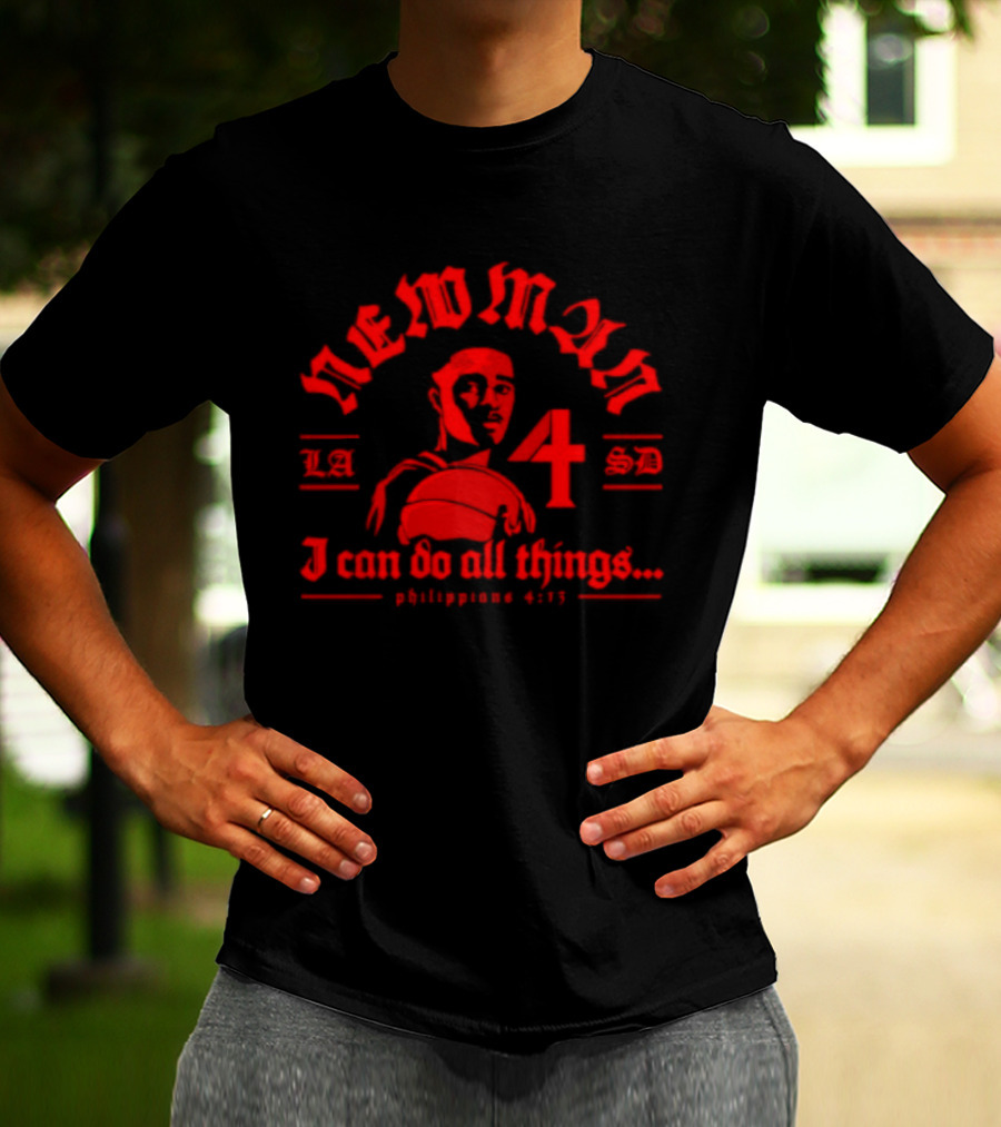 Sean Newman Jr 4 San Diego State Aztecs Basketball I Can Do All Things Philippians 4:13 T-Shirt