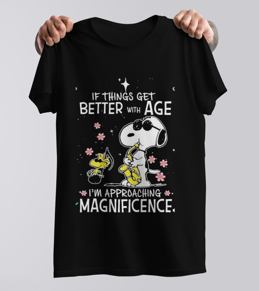Snoopy And Woodstock Better With Age Approaching Magnificence Blossom T-Shirt