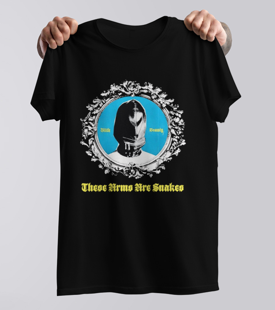 These Arms Are Snakes Filth Beauty Visored Figure Blue Circle Floral Frame T-Shirt