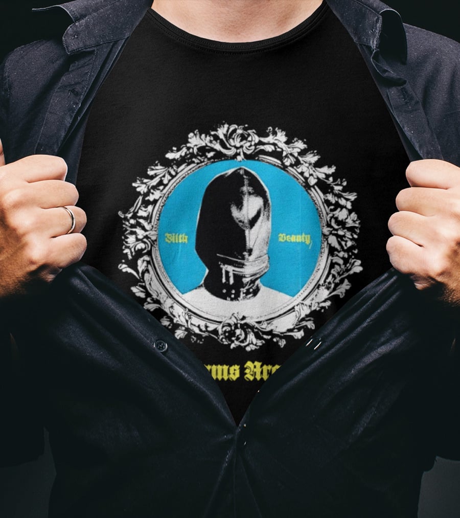 These Arms Are Snakes Filth Beauty Visored Figure Blue Circle Floral Frame T-Shirt