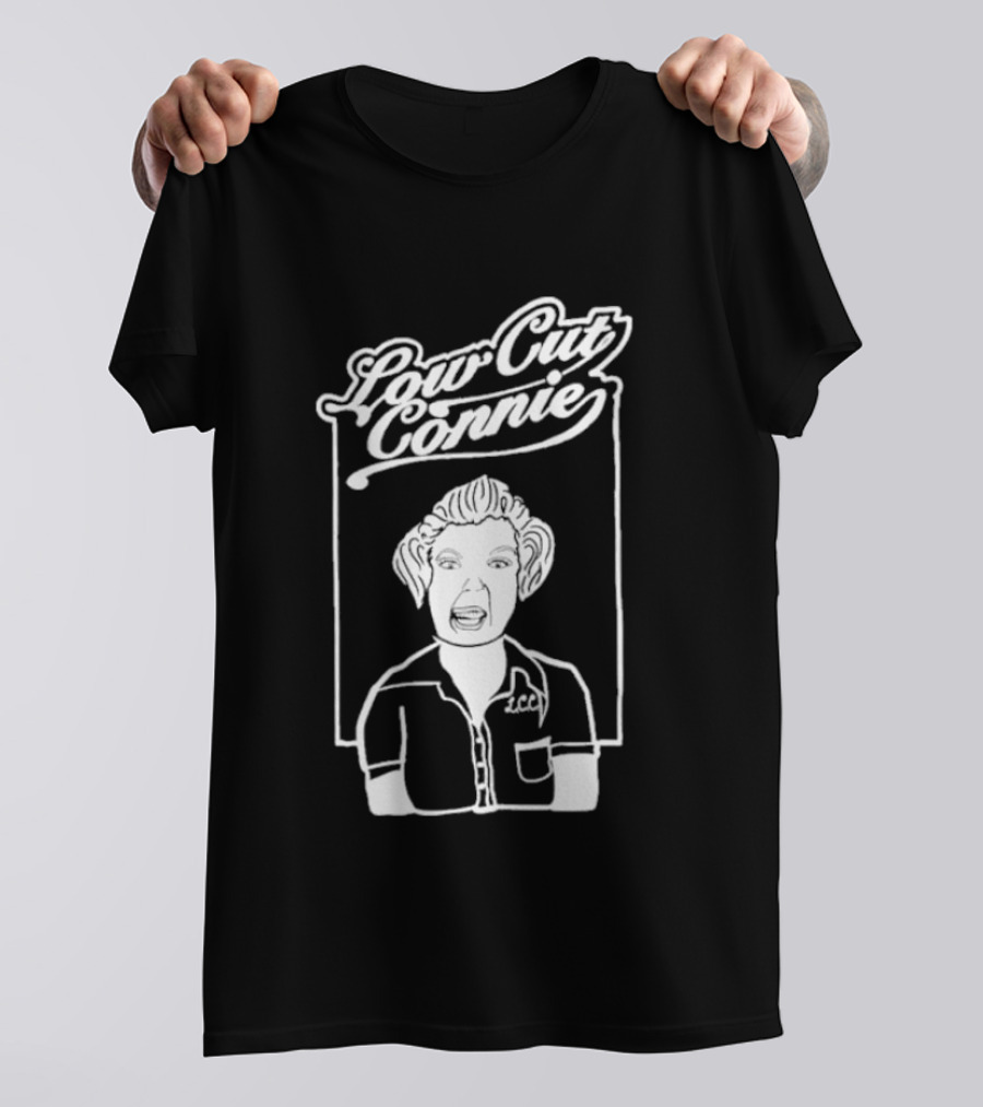 Low Cut Connie Vintage Outline Monochrome T-Shirt