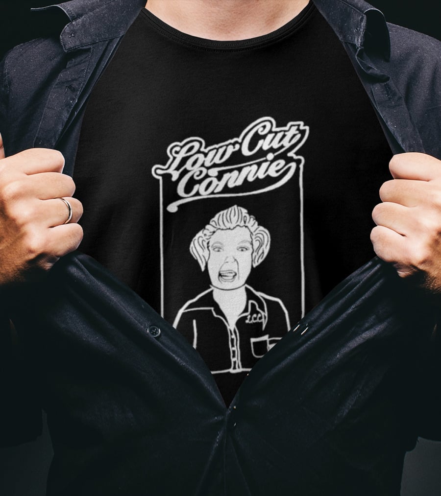 Low Cut Connie Vintage Outline Monochrome T-Shirt