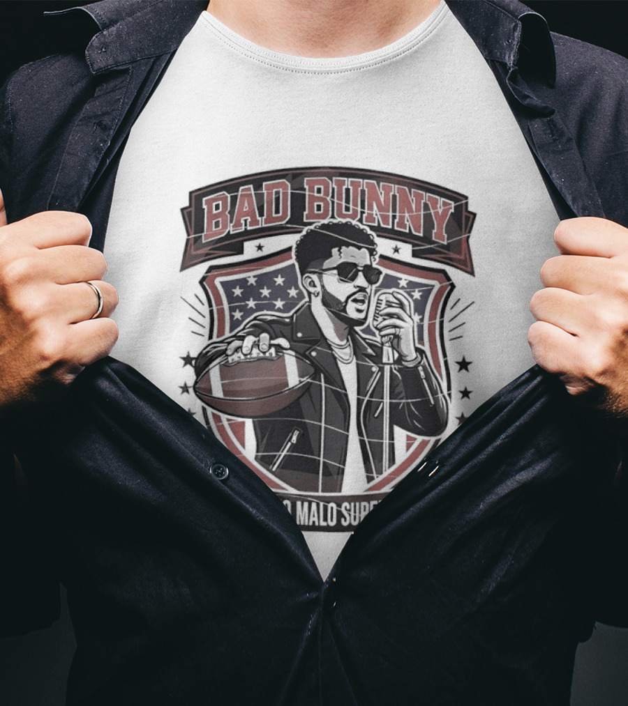 Bad Bunny El Conejo Malo Super Show Football Singer T-Shirt