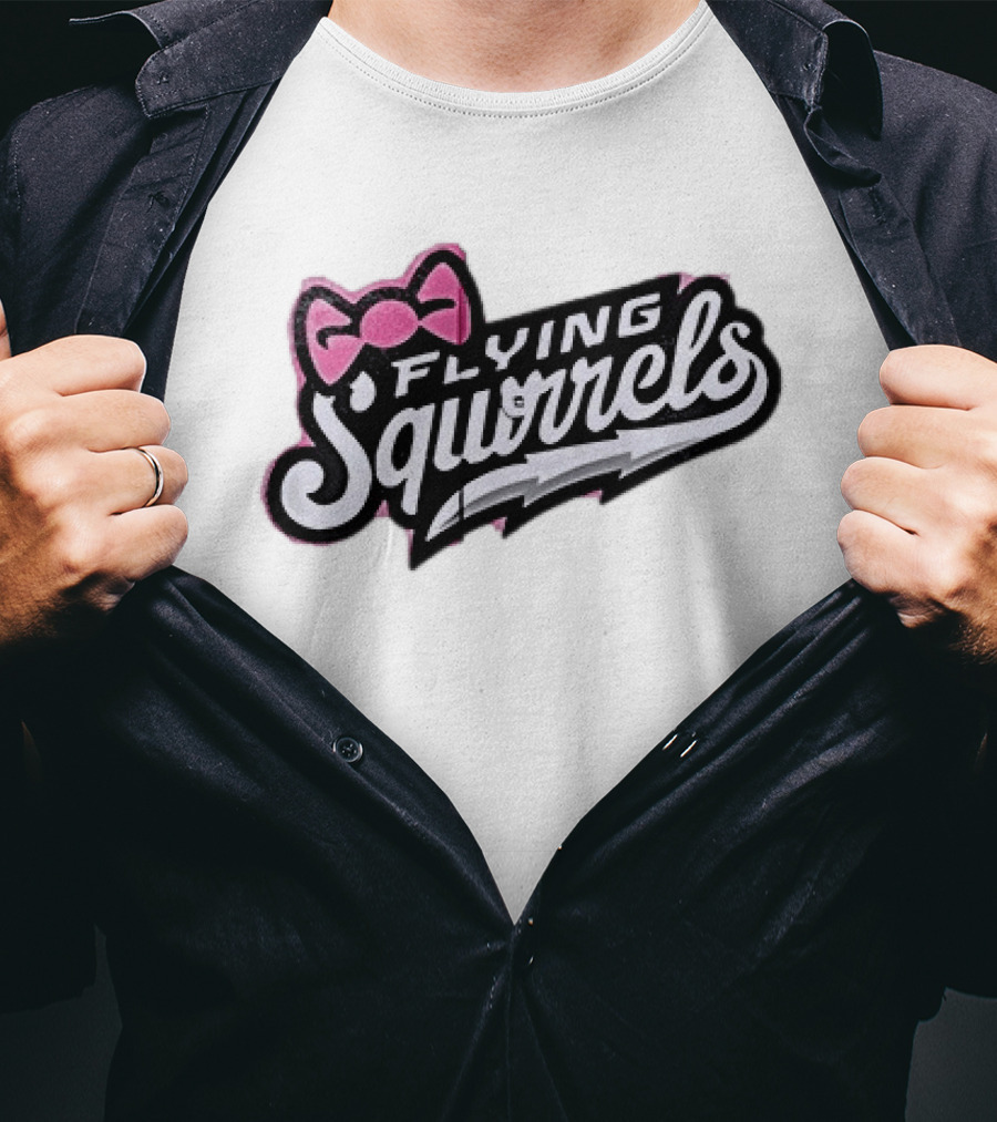 Richmond Flying Squirrels Nutasha Pink Bow Team Unveiled T-Shirt
