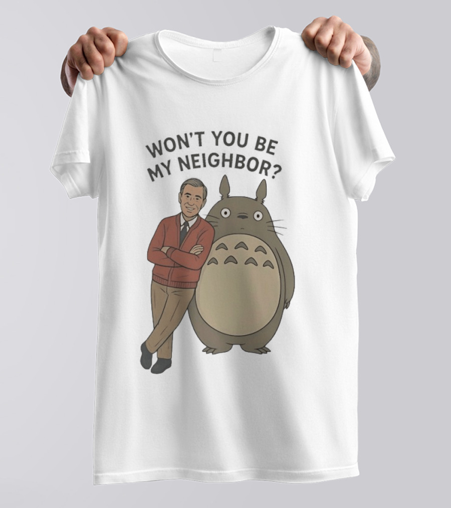 Totoro Won't You Be My Neighbor Mr. Rogers Mashup T-Shirt