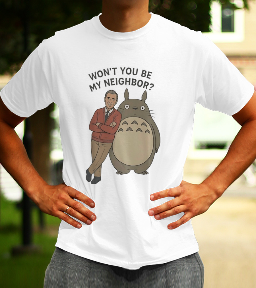 Totoro Won't You Be My Neighbor Mr. Rogers Mashup T-Shirt