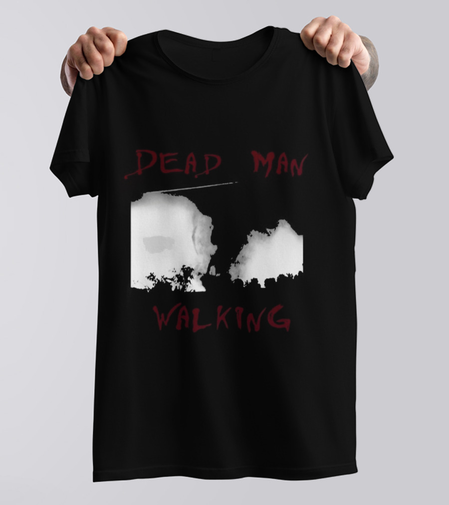 Dead Man Walking Zombie Hand Print Grunge T-Shirt