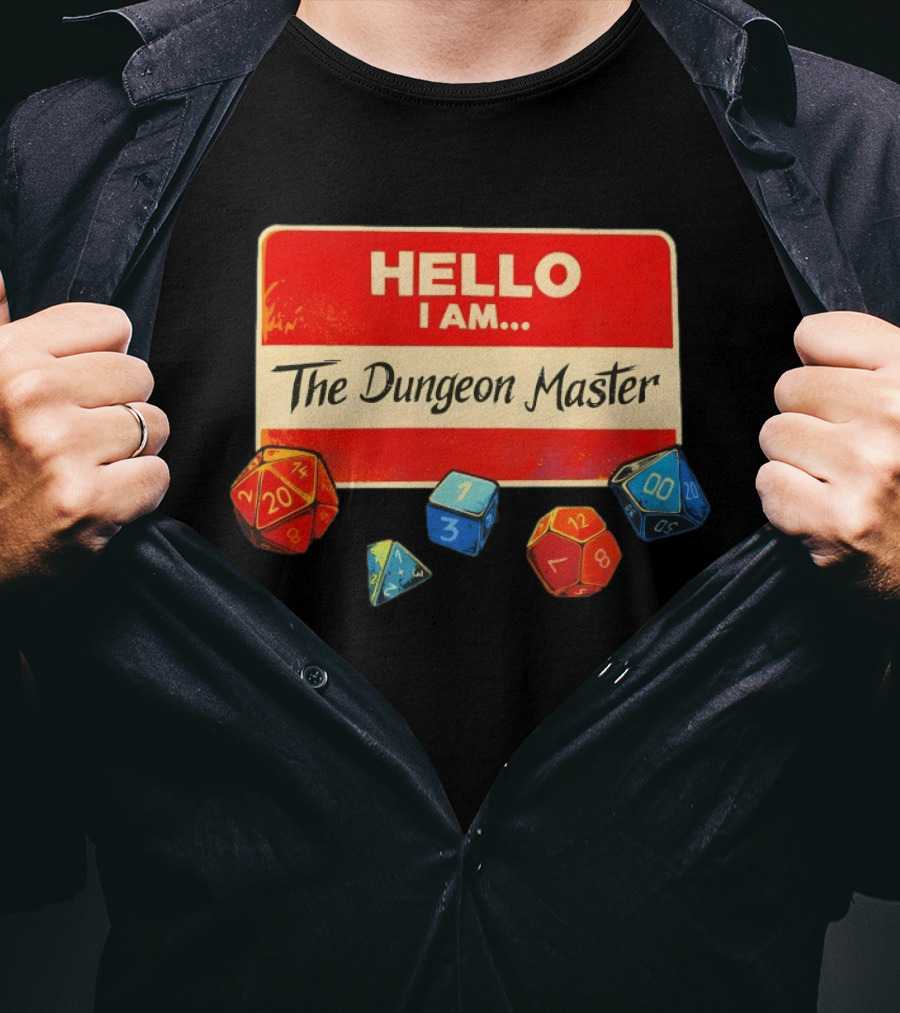Hello I Am The Dungeon Master Dice RPG Gaming T-Shirt