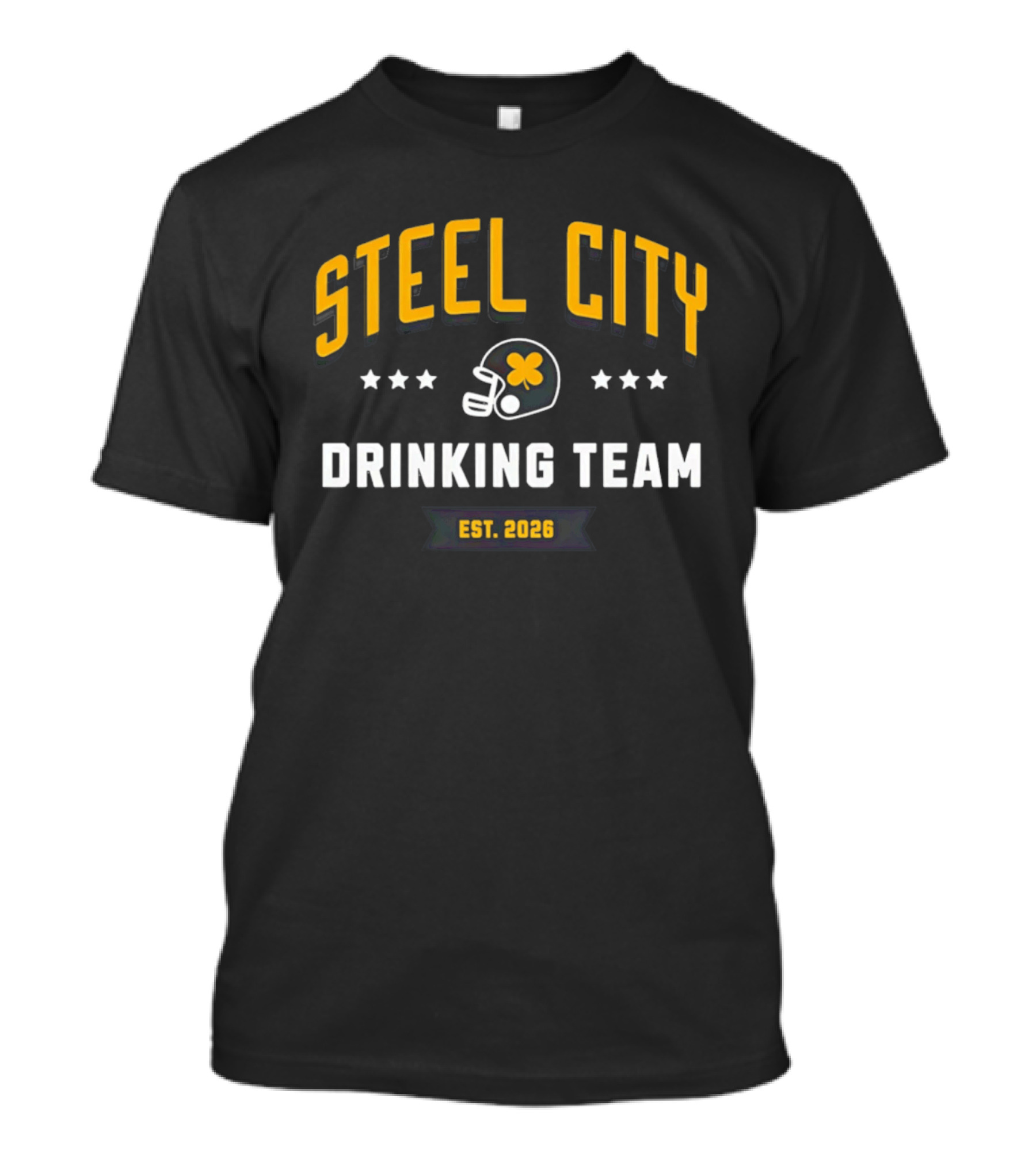 Steel City Drinking Team Est 2026 Football Helmet Stars T-Shirt
