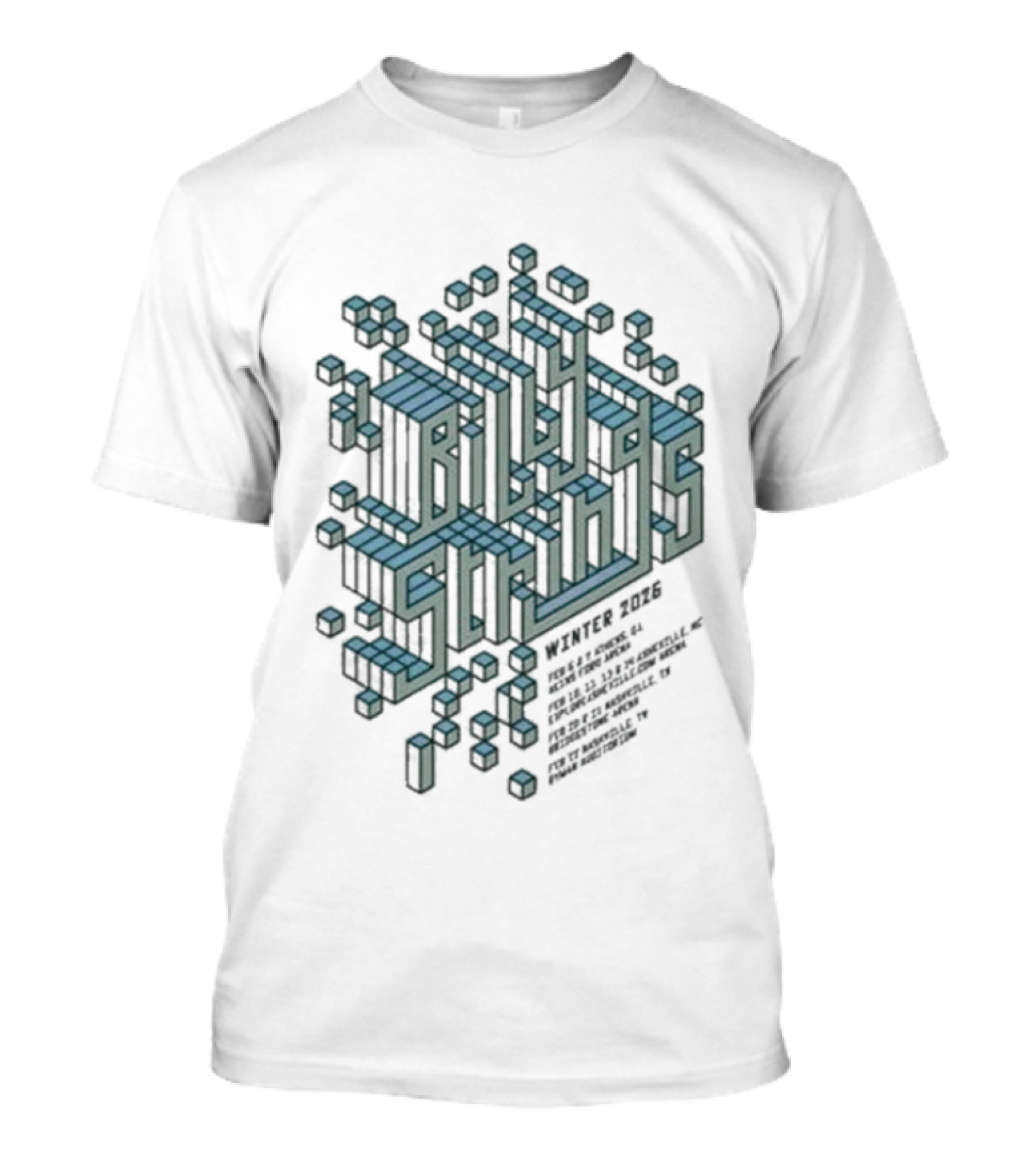 Billy Strings Winter 2026 Tour Cube Isometric Structure T-Shirt