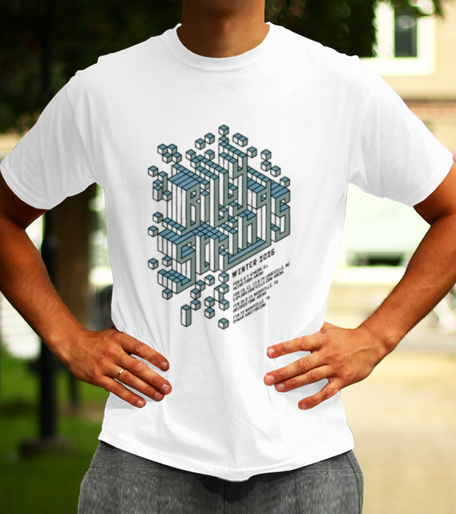 Billy Strings Winter 2026 Tour Cube Isometric Structure T-Shirt
