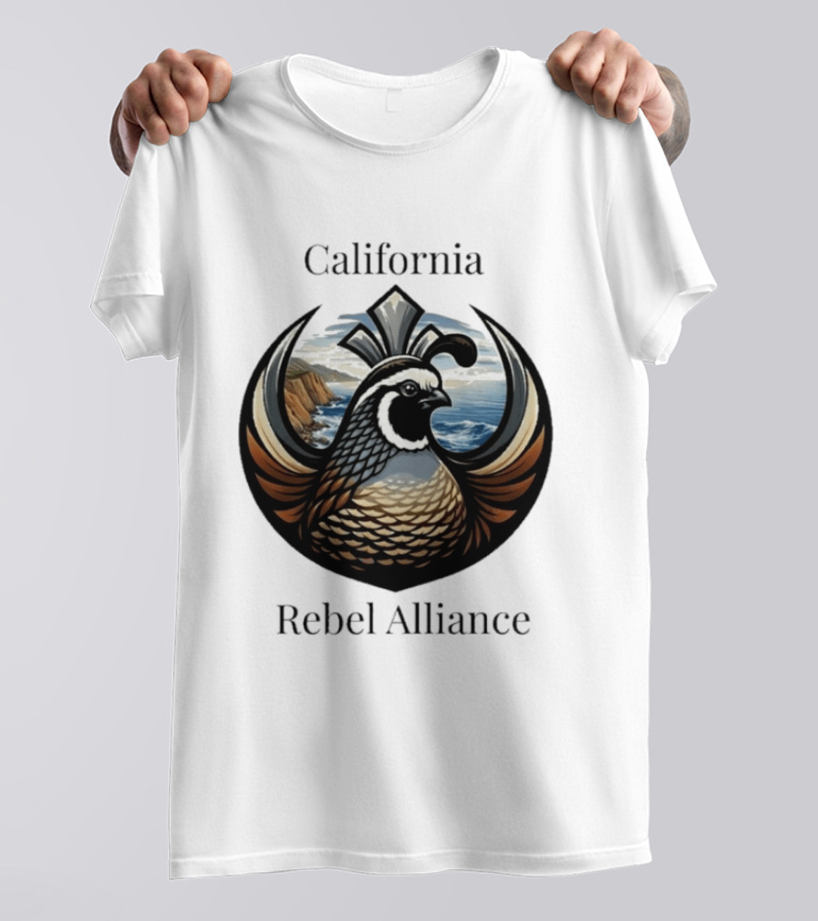 California Rebel Alliance Quail Coastal T-Shirt