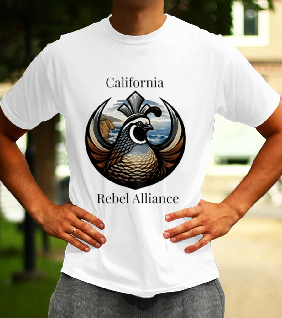 California Rebel Alliance Quail Coastal T-Shirt