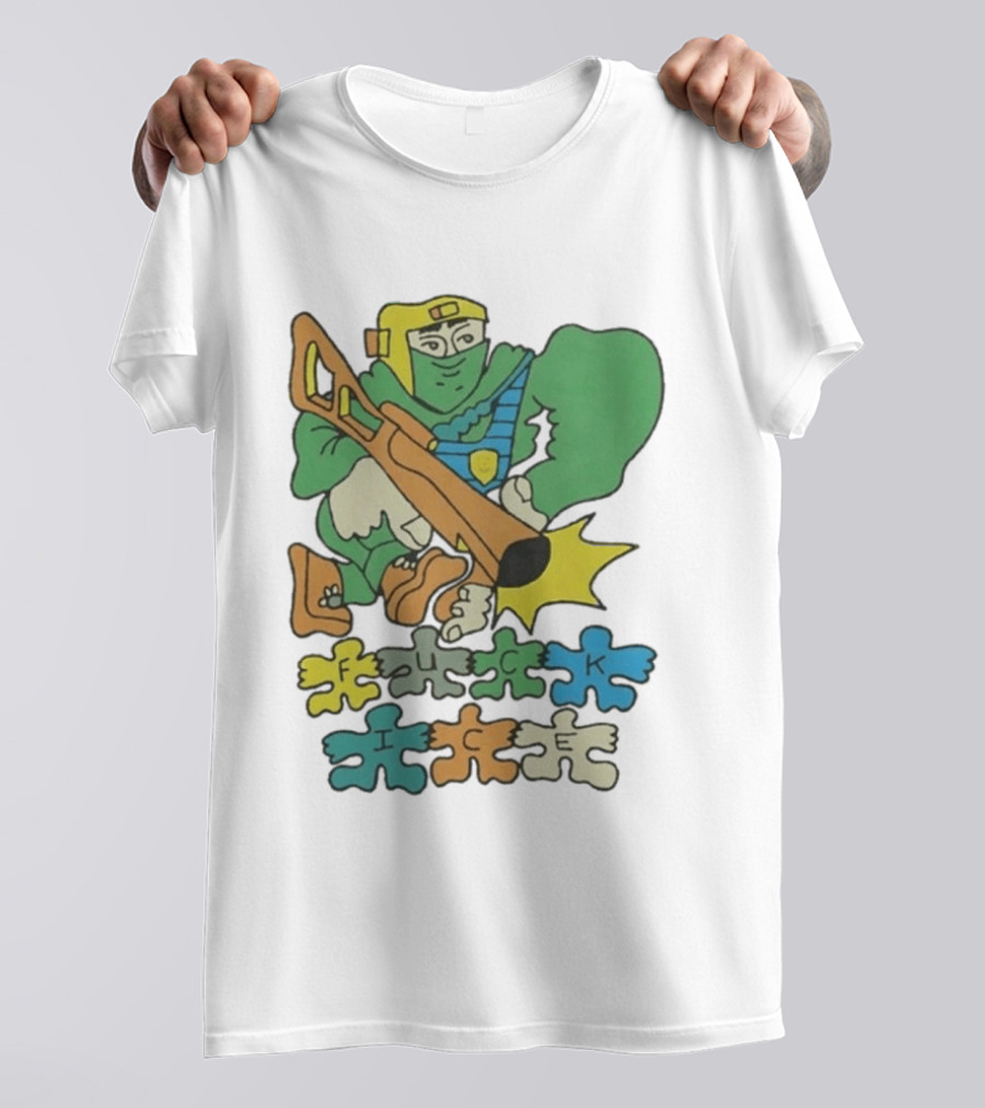 Honeytv Fuck Ice Retro Soldier Puzzle T-Shirt