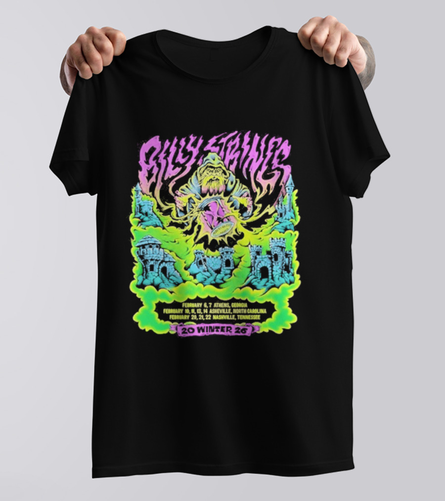 Billy Strings Winter Tour 2026 Psychedelic Castle T-Shirt