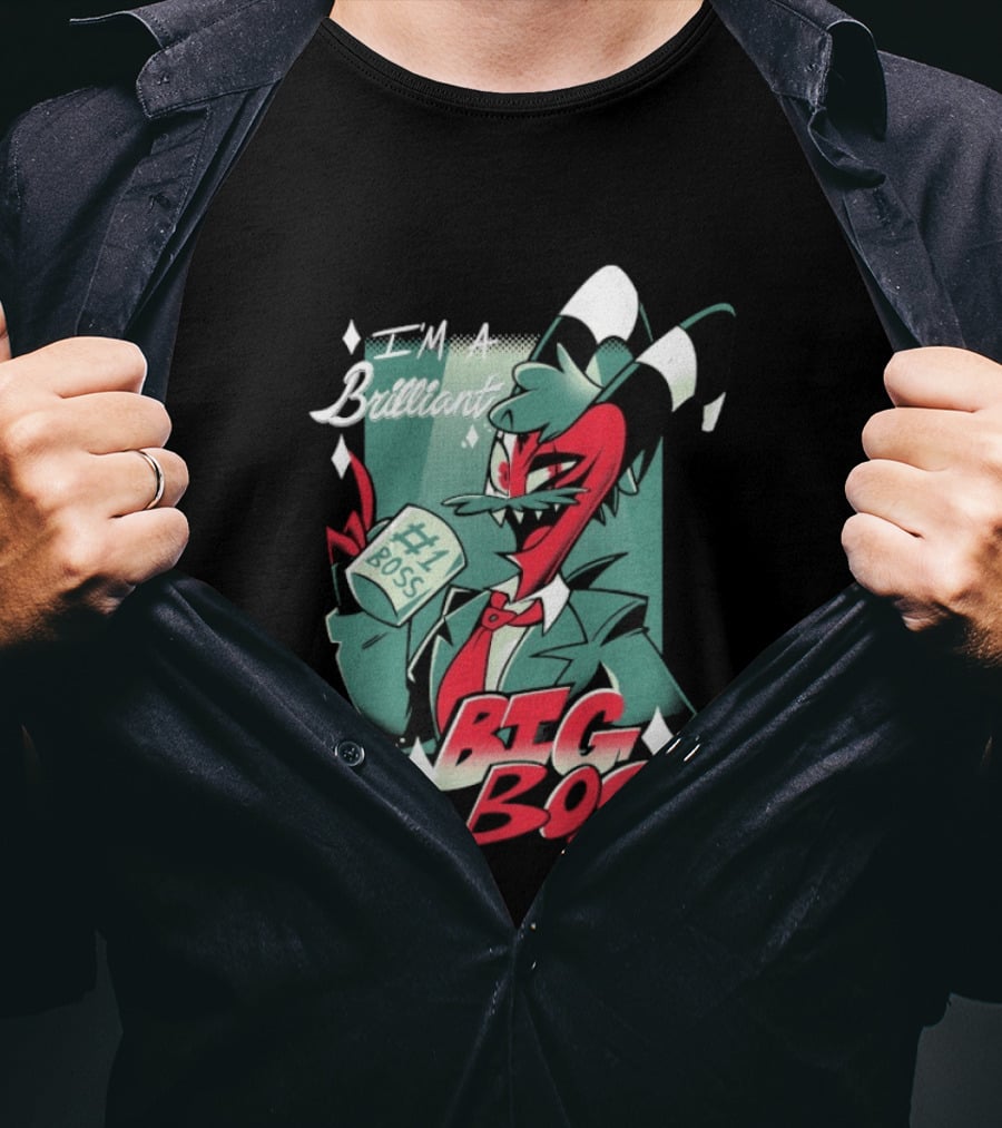 Brilliant Big Boss Hazbin Hotel #1 Boss Coffee T-Shirt