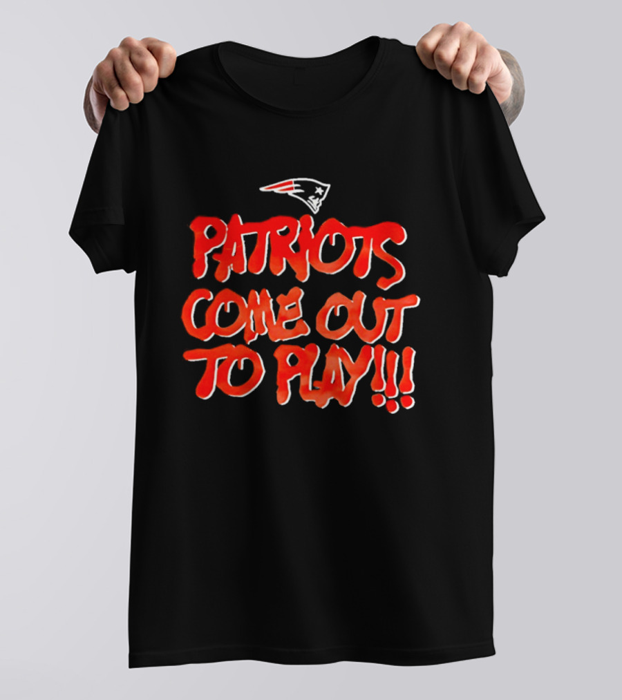 New England Patriots Come Out To Play Patriots Logo Enthusiast Gear T-Shirt