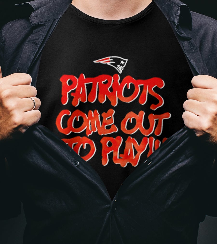 New England Patriots Come Out To Play Patriots Logo Enthusiast Gear T-Shirt