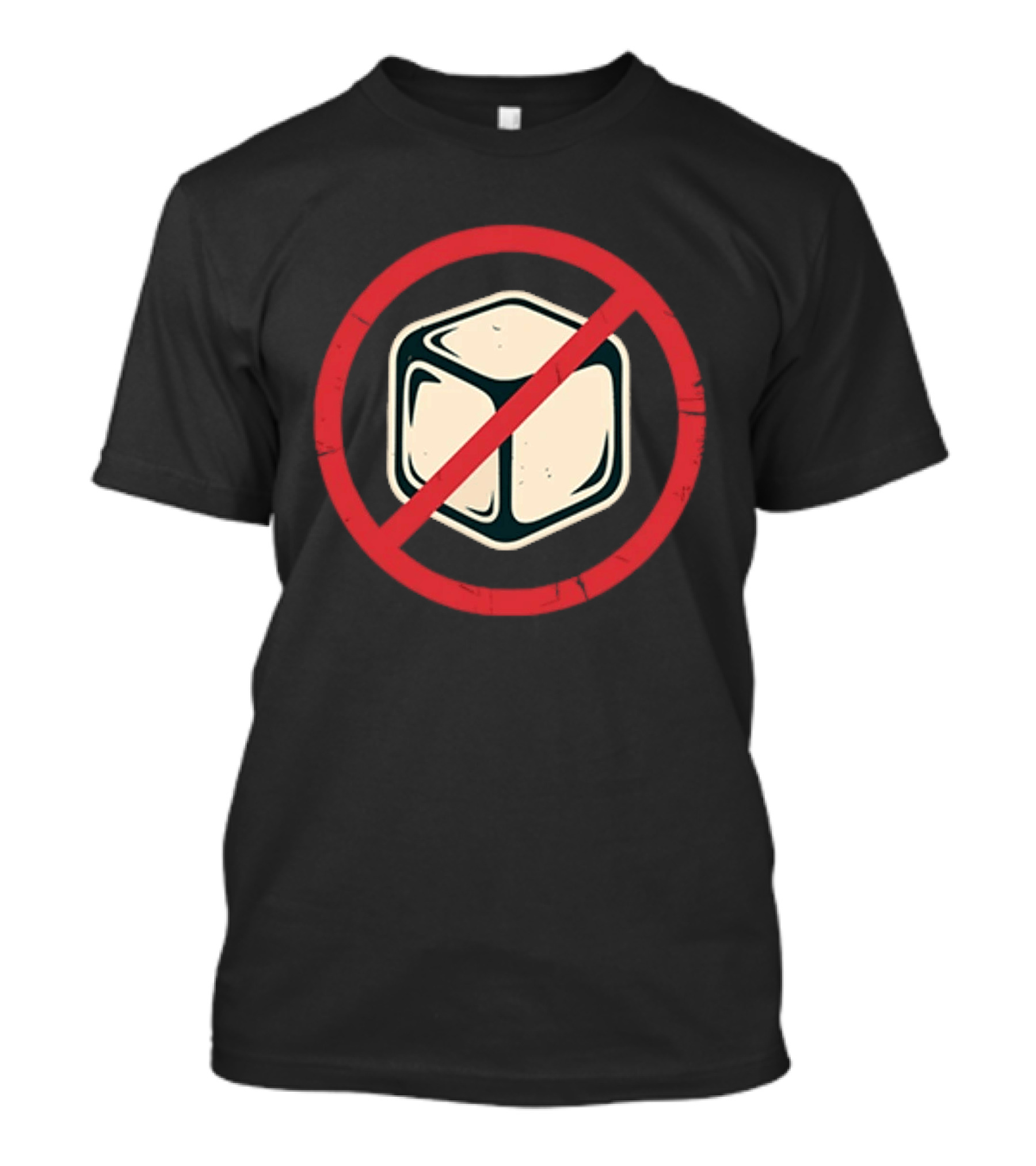 No Ice Anti ICE Prohibition Symbol Red Circle Slash T-Shirt