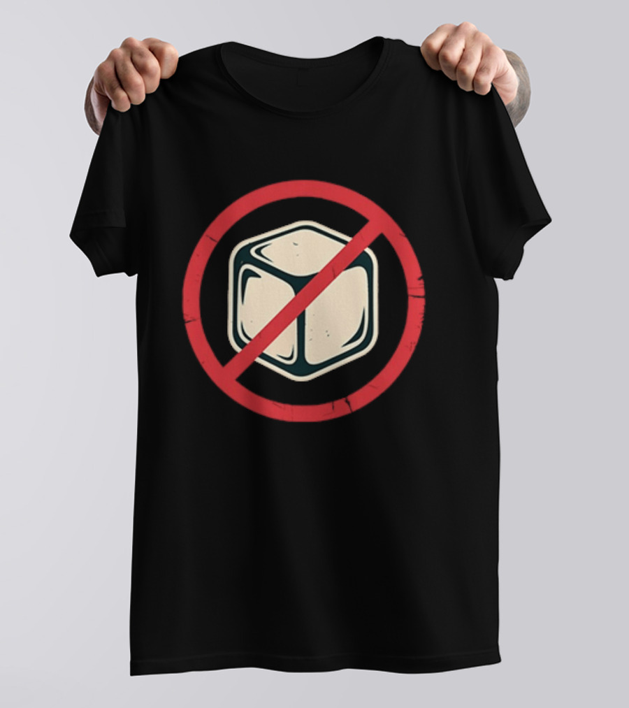 No Ice Anti ICE Prohibition Symbol Red Circle Slash T-Shirt