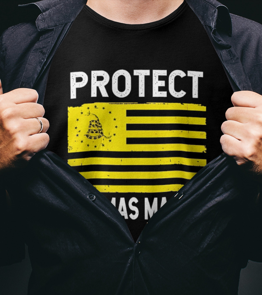 Protect Thomas Massie Gadsden Flag Yellow T-Shirt