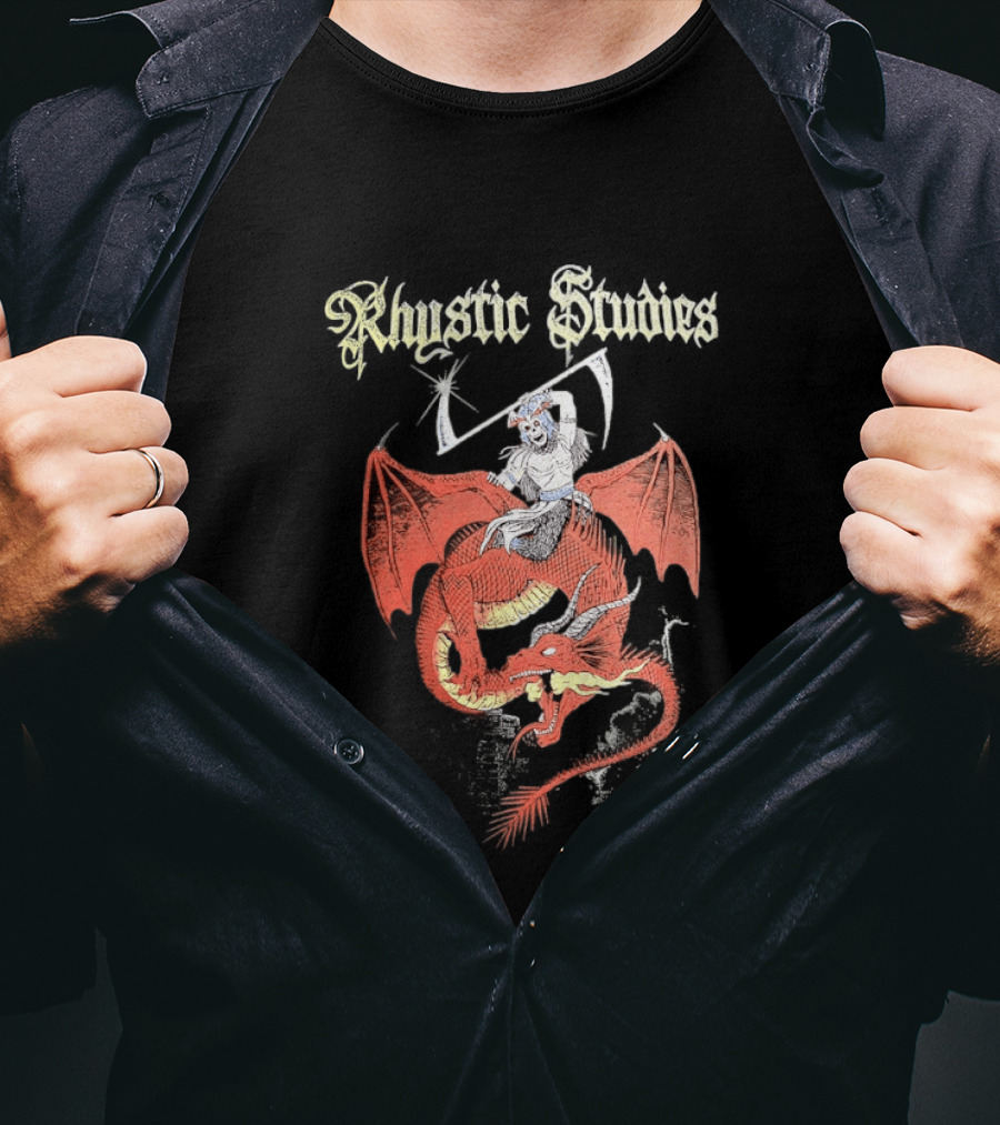 Rhystic Studies Big Ass Dragon Rider Fantasy T-Shirt