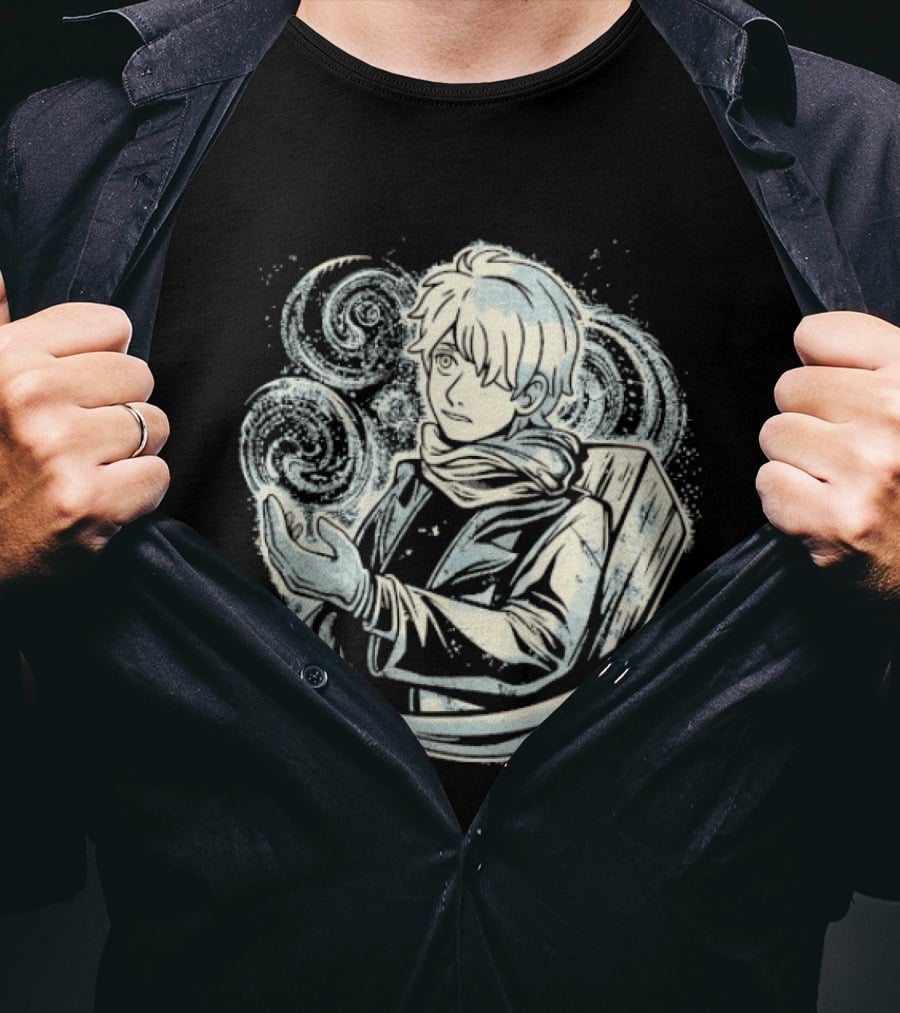 Karinimiki Depths Of Winter Ethereal Figure With Swirling Snowflakes T-Shirt