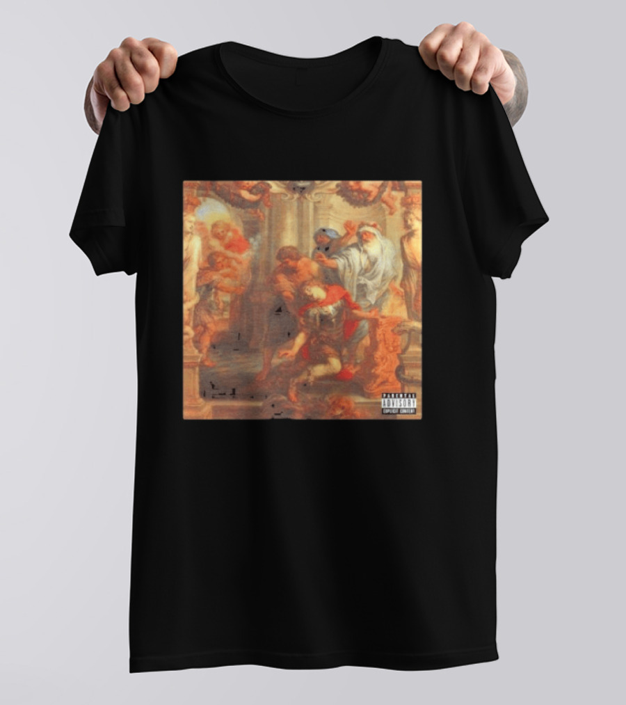 Suicideboys I No Longer Fear The Razor Guarding My Heel Album Cover Art Historic Painting Parental Advisory T-Shirt