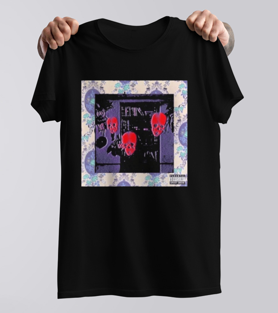 Suicideboys Kill Yourself Part IX The Soulseek Saga Album Cover With Parental Advisory Flowers And Skulls T-Shirt