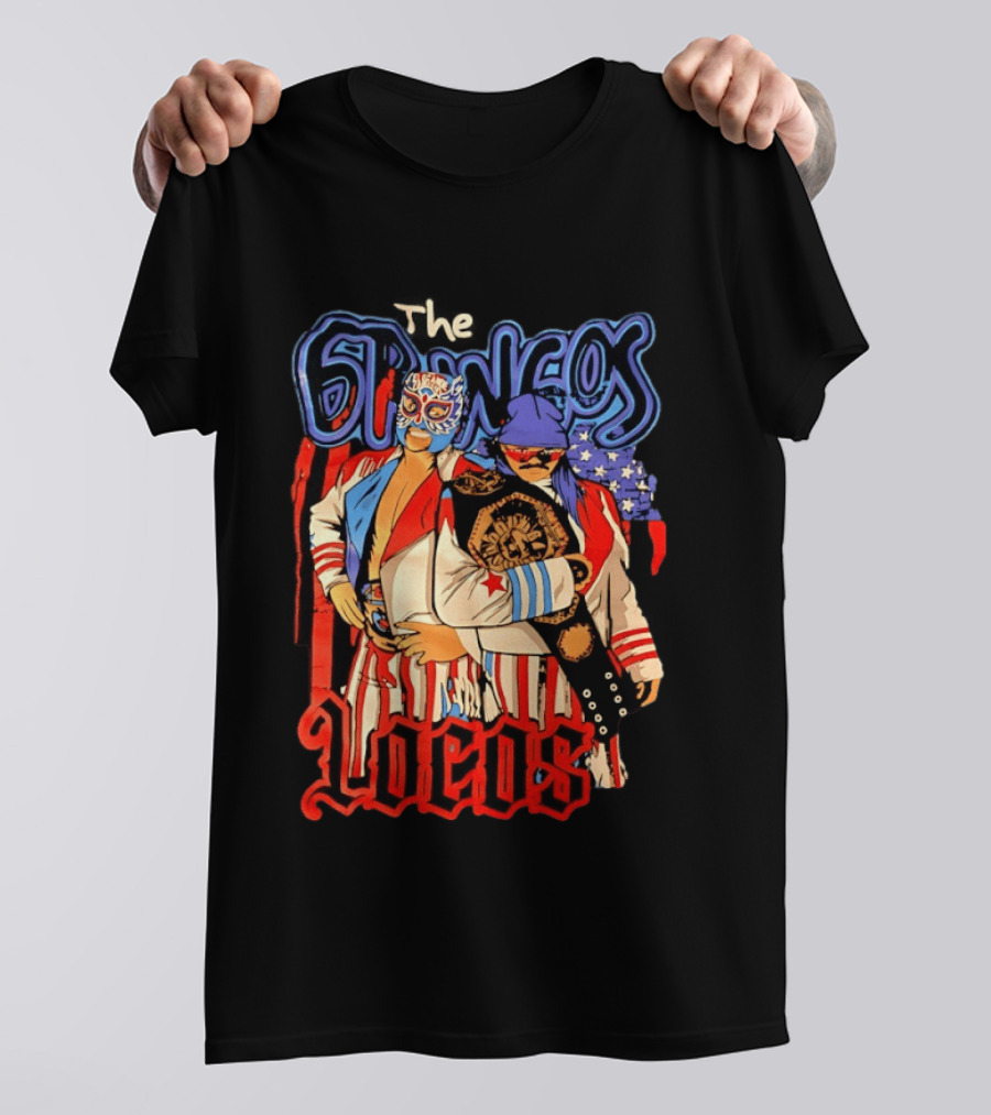 The Gringos Locos Wrestling Team Masked Champions With Stars And Stripes T-Shirt