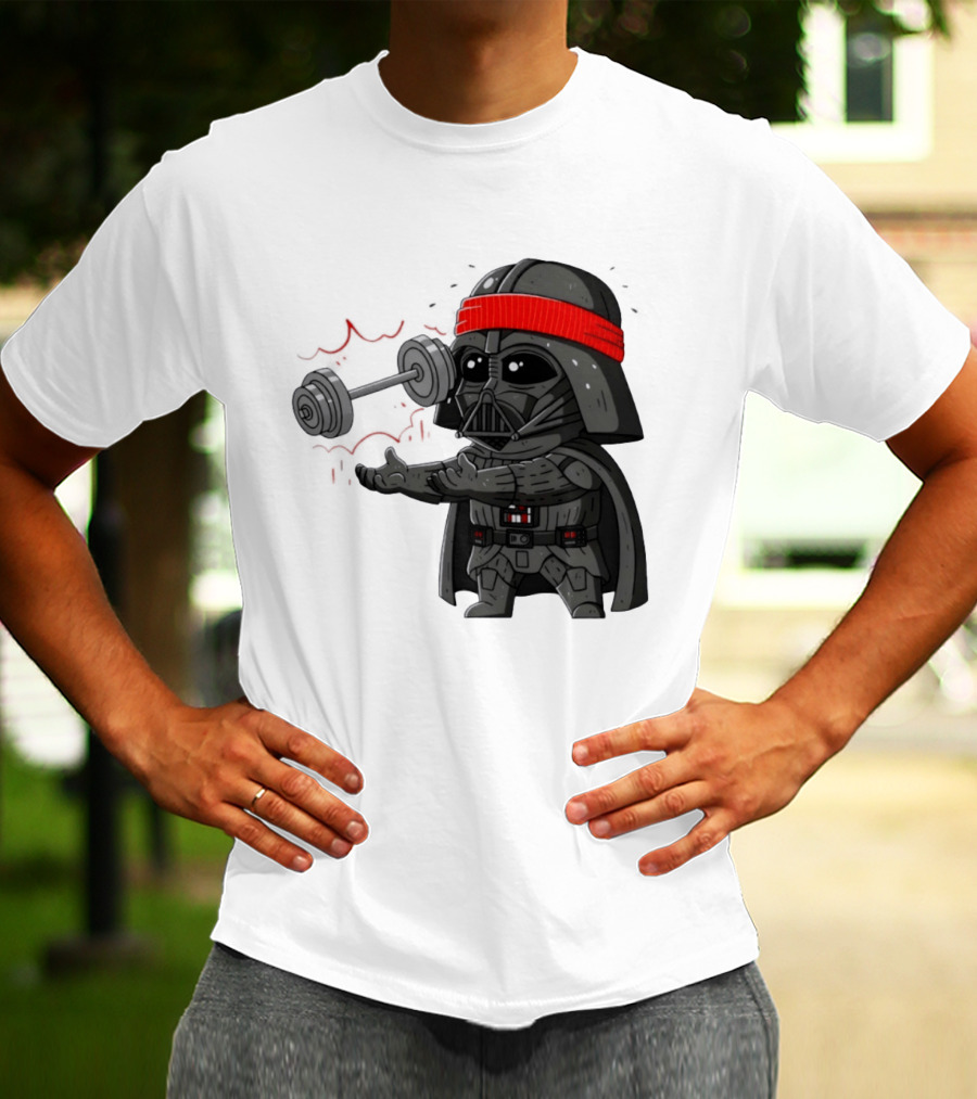 Force Lift Red Bandana Parody Villain Exercise Humor T-Shirt
