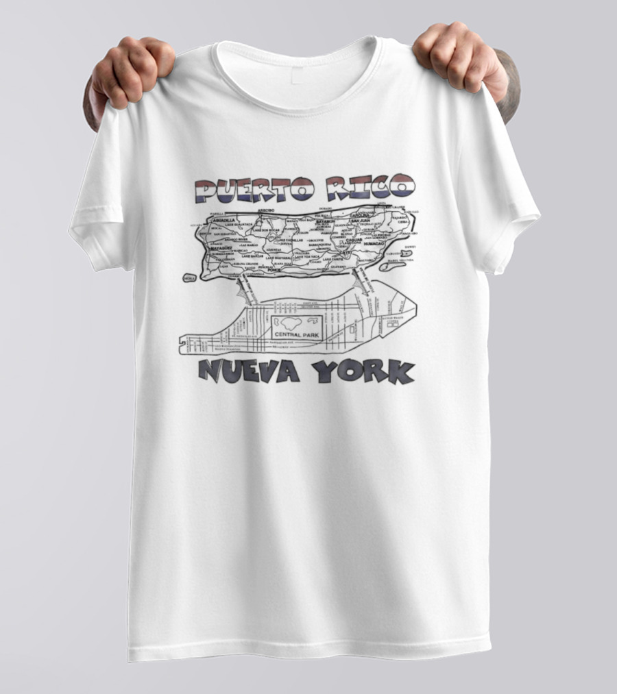 Puerto Rico Nueva York Map T-Shirt