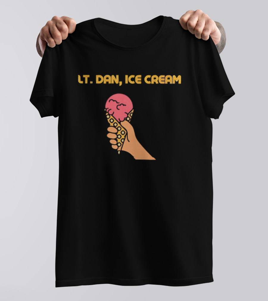 LT Dan Ice Cream Cone Hand T-Shirt