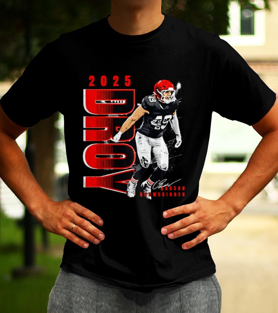 2025 DROY Carson Schwesinger Cleveland Browns T-Shirt