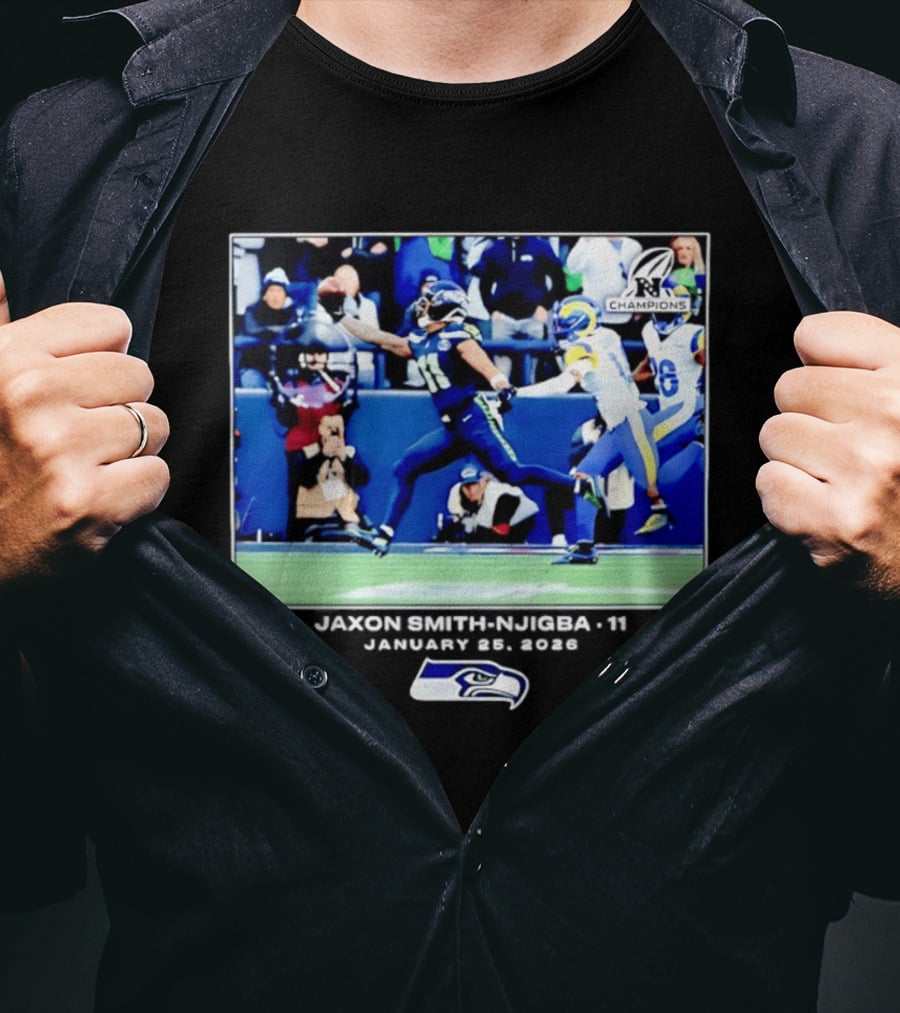Seattle Seahawks Jaxon Smith Njigba 11 January 25 2026 Game Day Highlight Champions T-Shirt