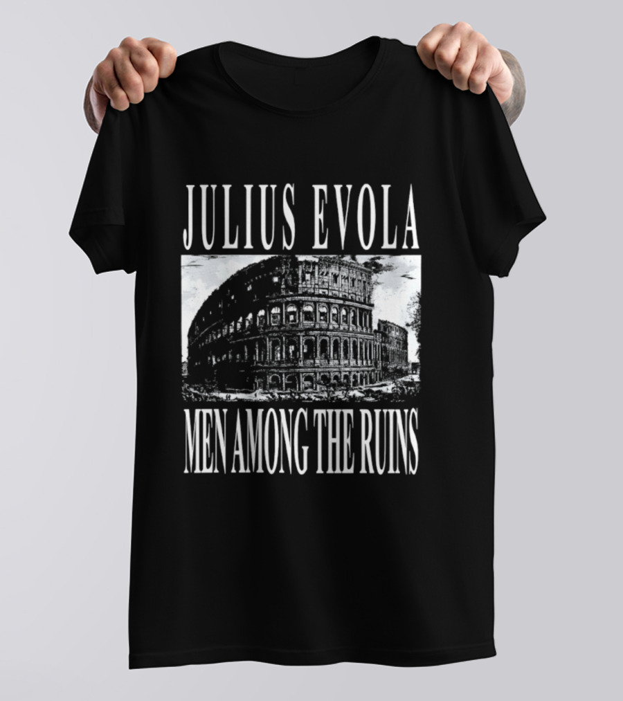 Julius Evola Men Among The Ruins Colosseum Motif T-Shirt