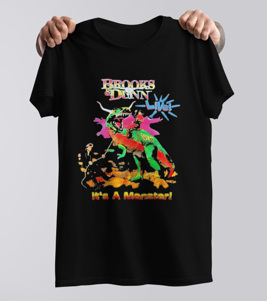 Brooks And Dunn Live It's A Monster Dinosaur Showdown T-Shirt