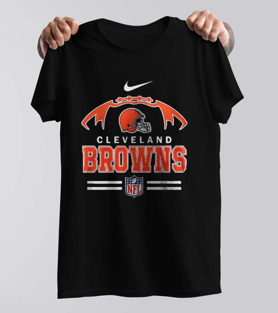 Cleveland Browns NFL Grumpy Old Caterpillar Operator Nike Logo Football Helmet T-Shirt