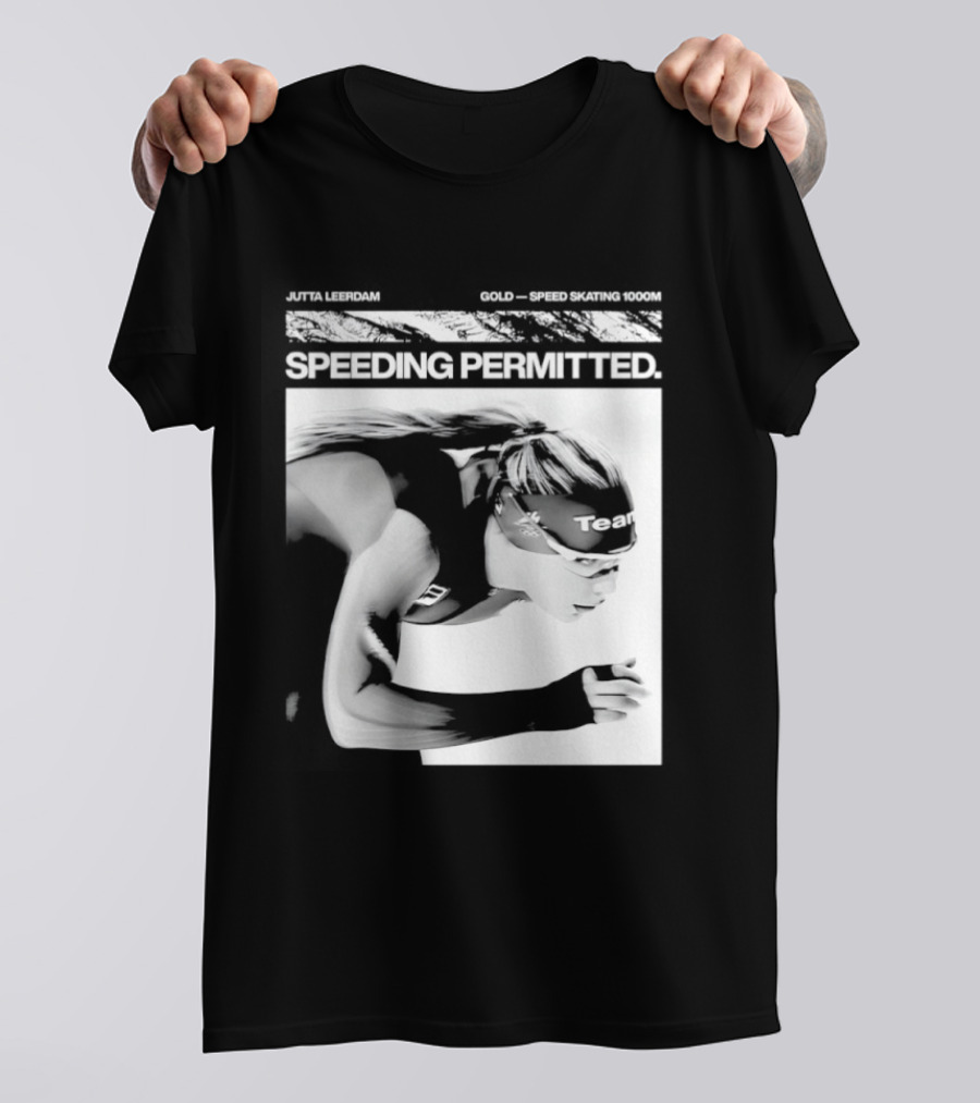 Jutta Leerdam Nike Speeding Permitted Gold Medal 1000m Olympic Speed Skating T-Shirt
