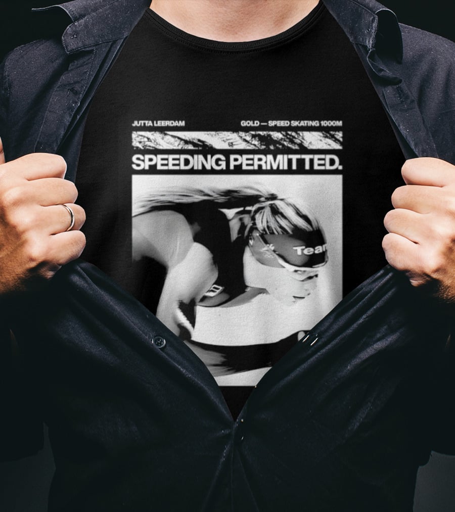 Jutta Leerdam Nike Speeding Permitted Gold Medal 1000m Olympic Speed Skating T-Shirt