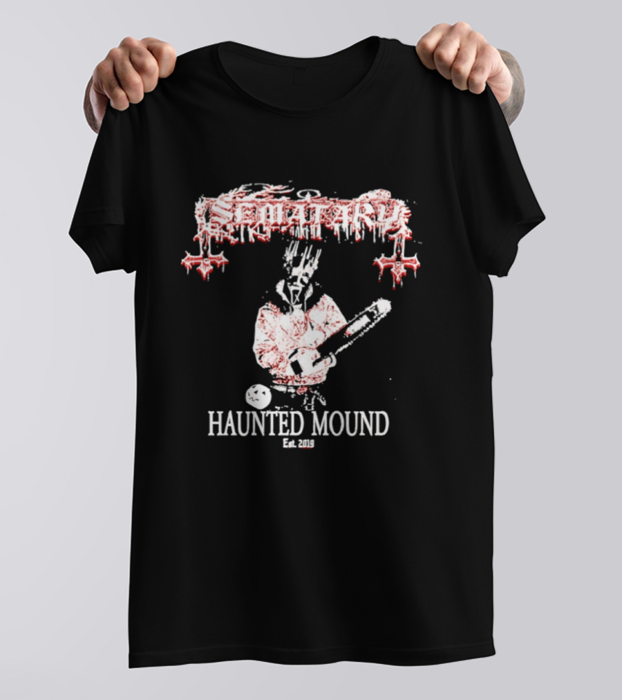Sematary Haunted Mound Est 2019 Red Gothic Cryptic Aesthetic T-Shirt