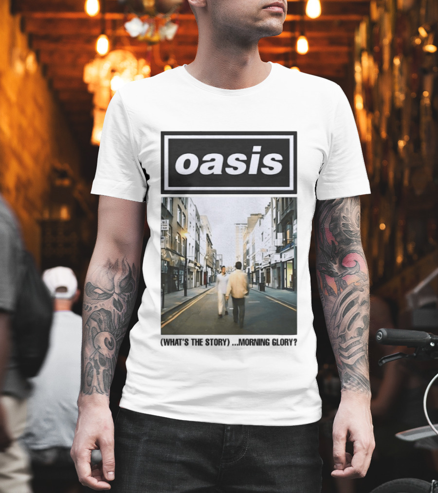 Oasis What's The Story Morning Glory Album Cover Colorful T-Shirt