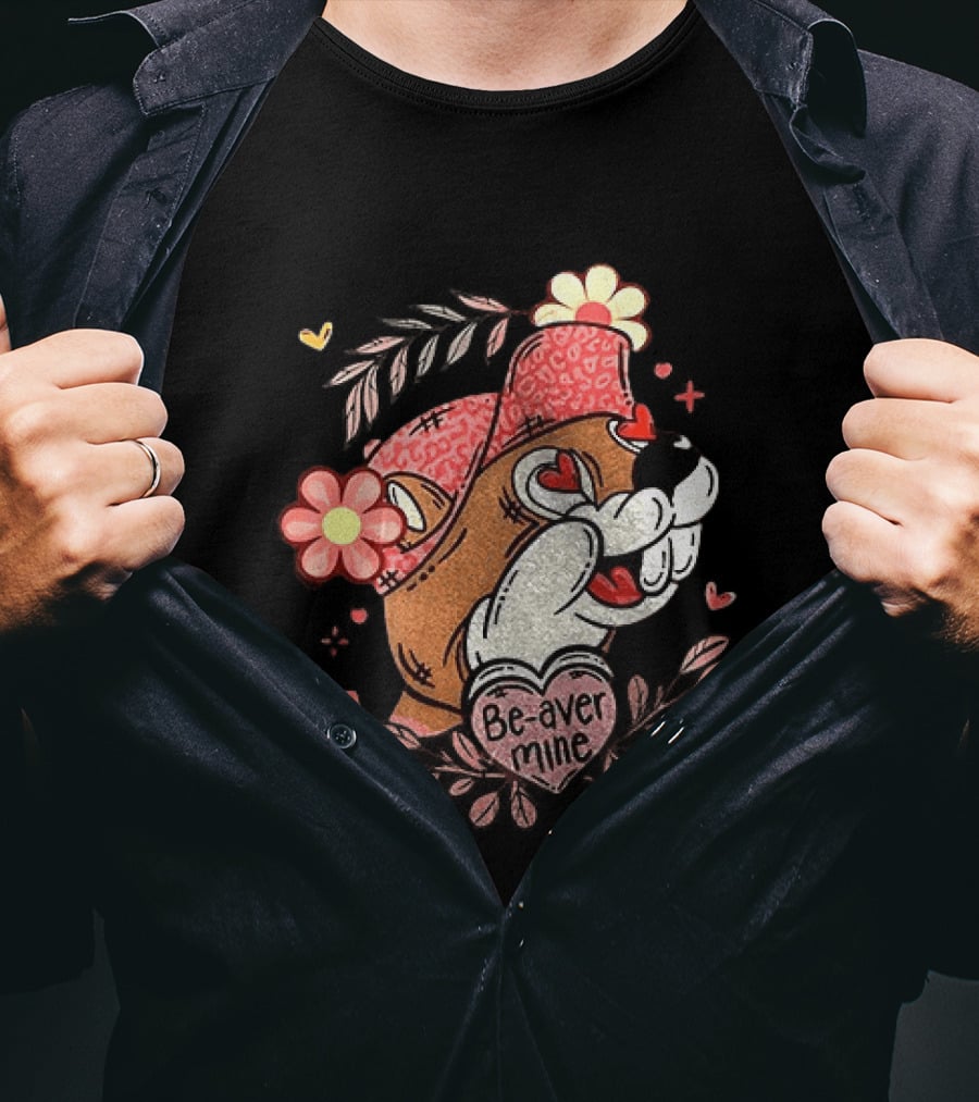 Buc Ee's Be Mine Valentine's Day Buc Ee's Love And Beaver Mine T-Shirt